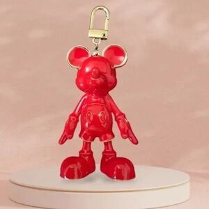 BAUBLEBAR X DISNEY Mickey Mouse Bag Backpack Charm Keychain Red Enamel Gold NEW